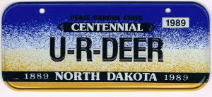 North Dakota Bicycle License Plate 89