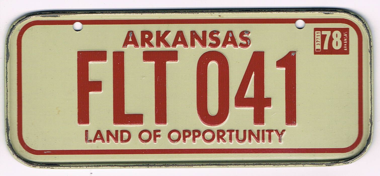 Arkansas Bicycle License Plate 78