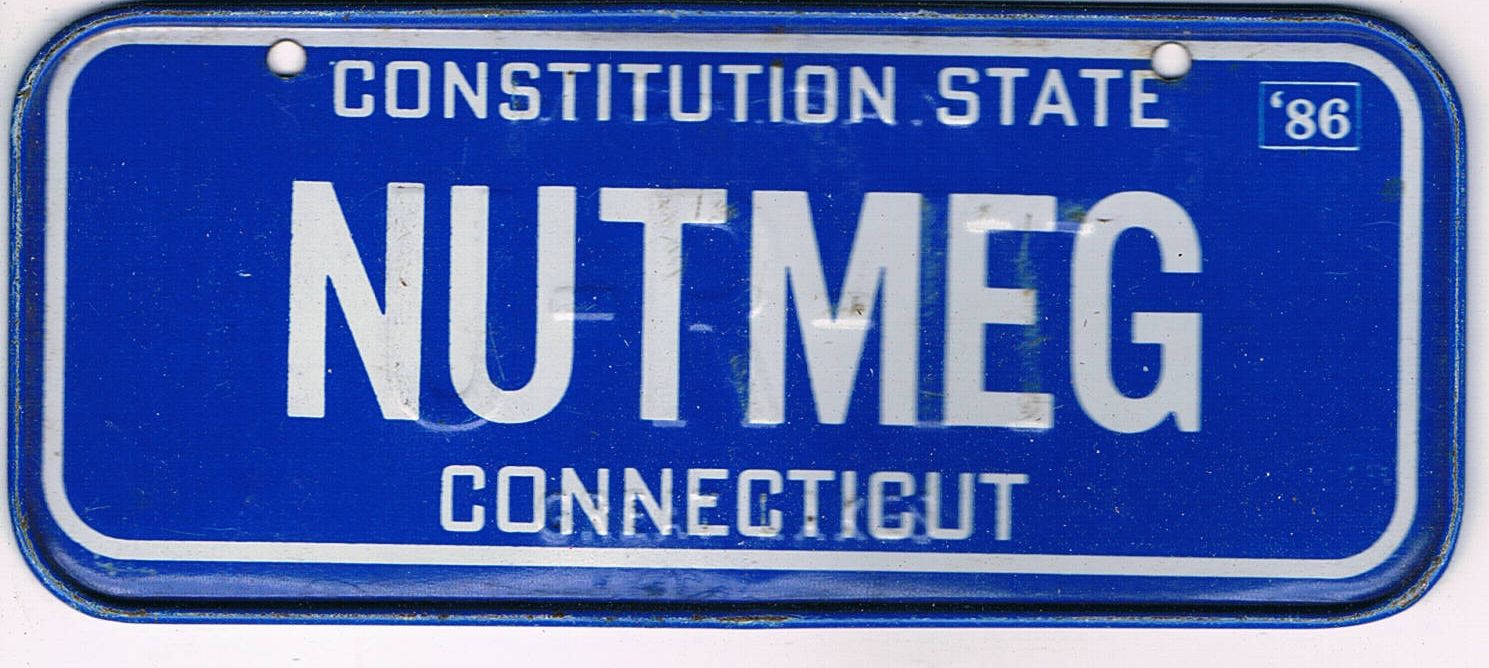 Connecticut Bicycle License Plate '86