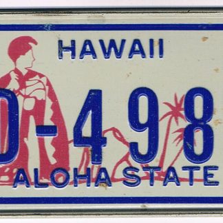 Hawaii Bicycle License Plate 78