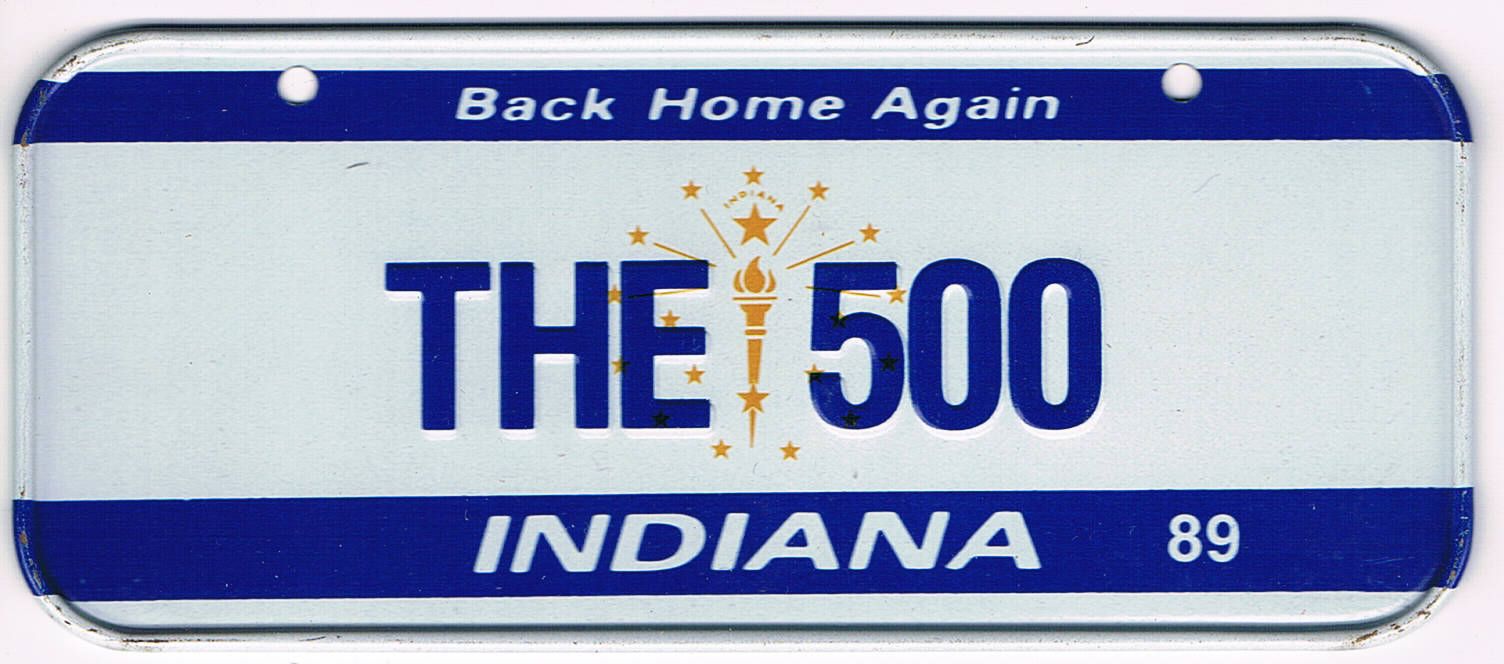 Indiana Bicycle License Plate 89