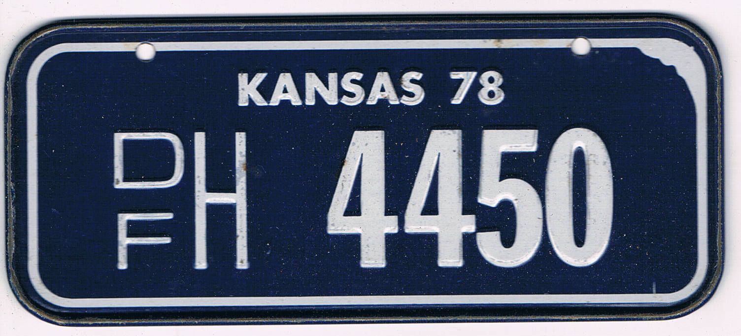 Kansas Bicycle License Plate 78