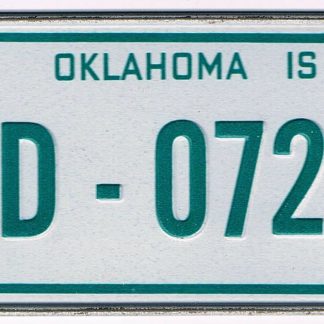 Oklahoma Bicycle License Plate 78