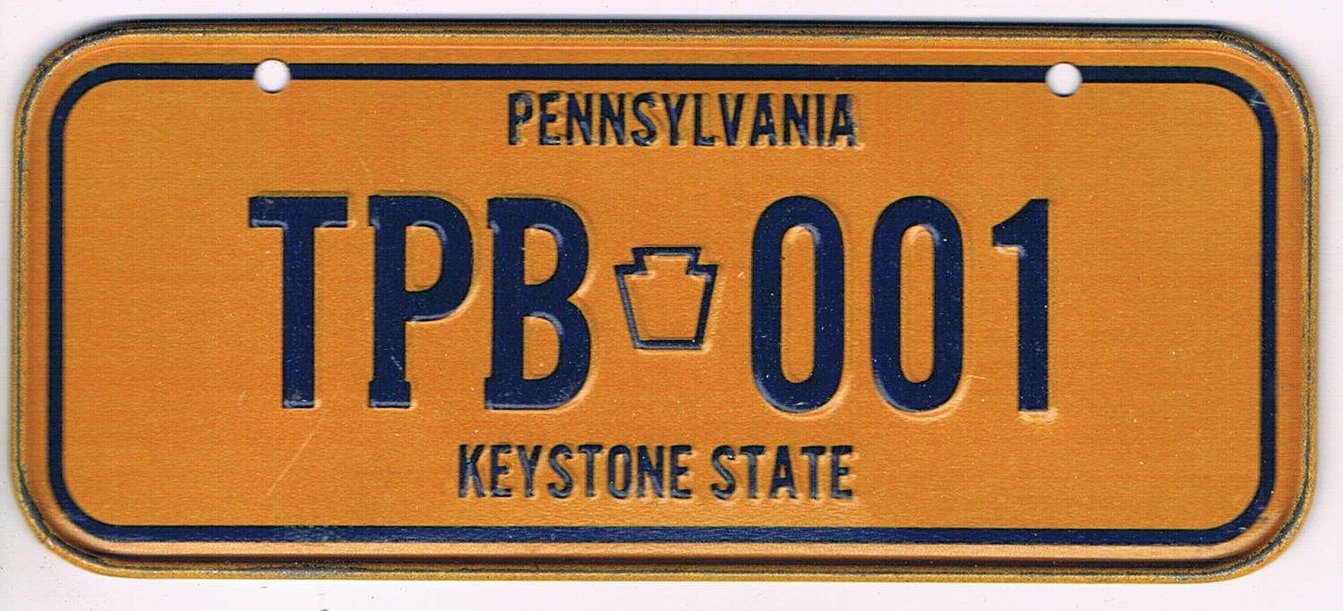 Pennsylvania Bicycle License Plate Keystone State