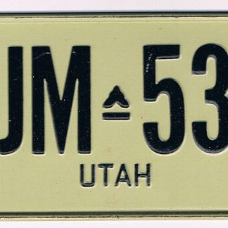 Utah Bicycle License Plate