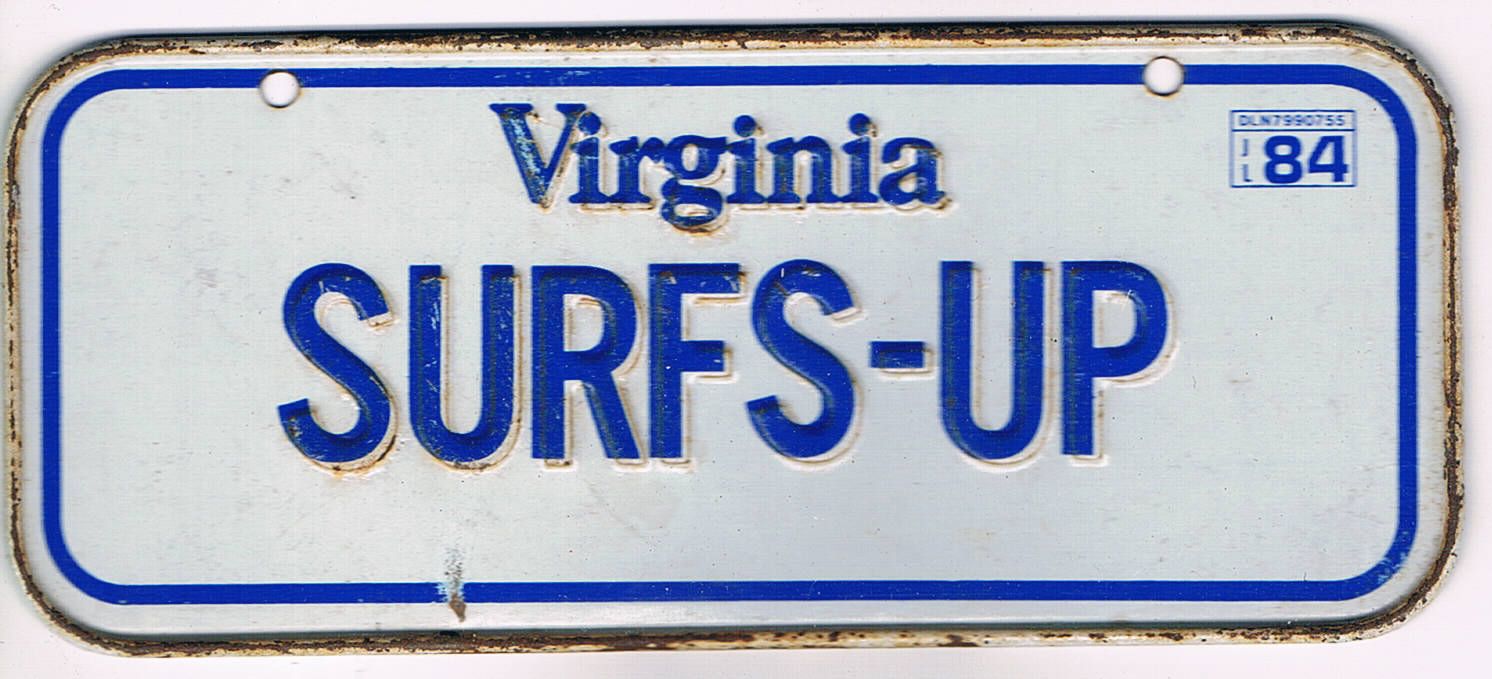 Virginia Bicycle License Plate 84