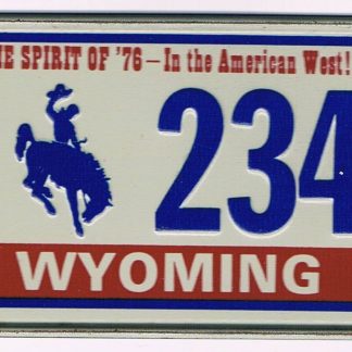 Wyoming Bicycle License Plate 75